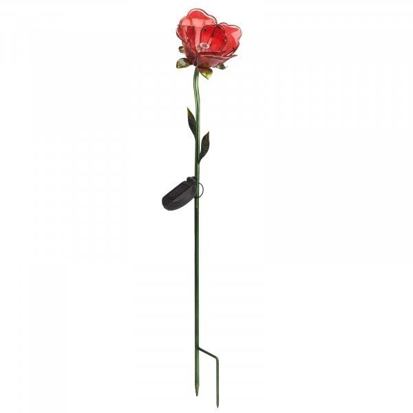 Smart Solar Red Rose Stake Light