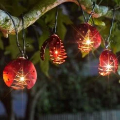 Smart Solar Ladybird Lights - Set Of 10