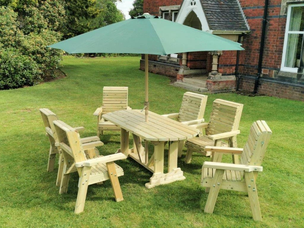 Churnet Valley Ergo 6 Seat Table Set - 6 X Chairs - Image 2