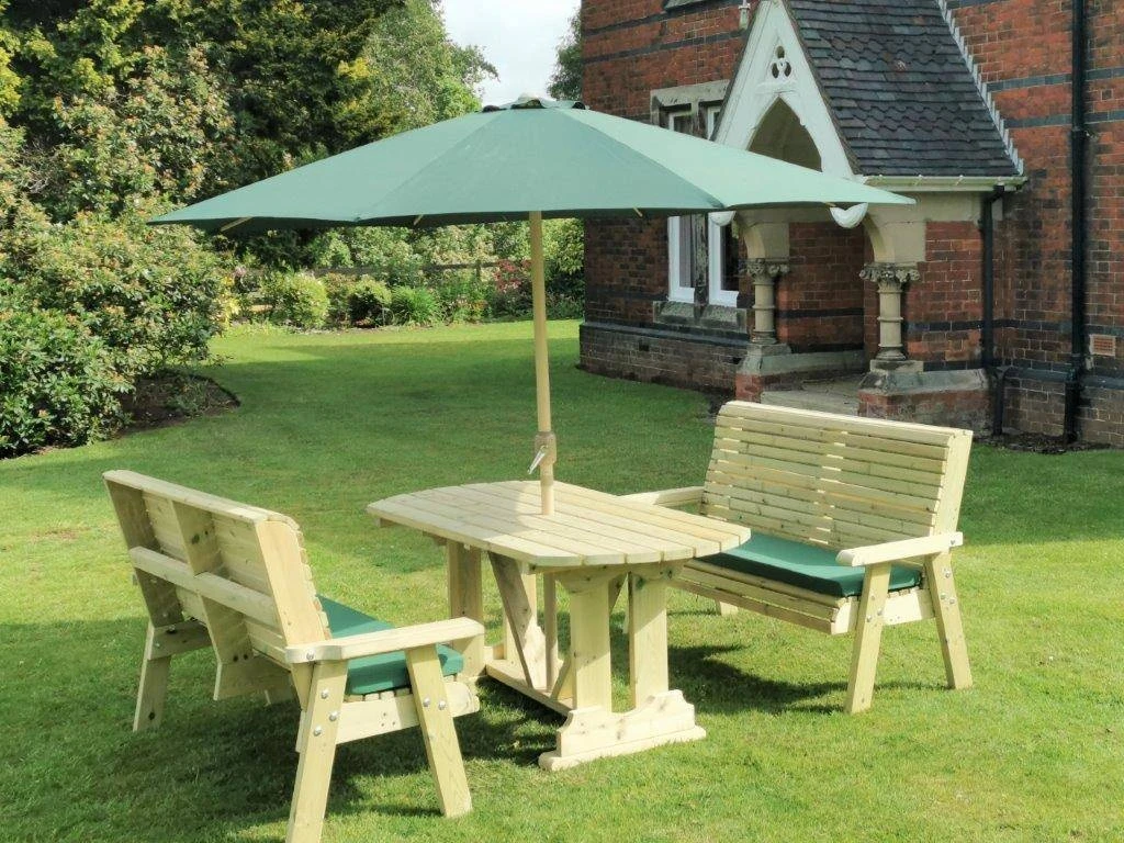Churnet Valley Ergo 6 Seat Table Set - 3 X Benches - Image 2