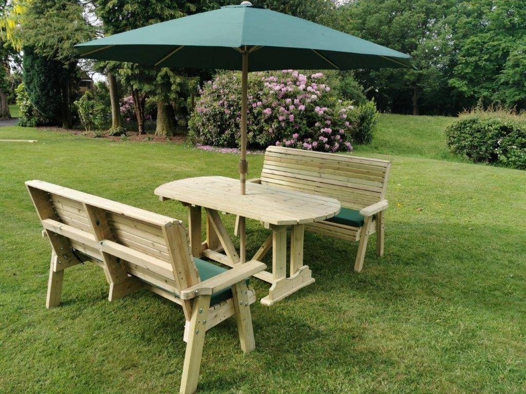 Churnet Valley Ergo 6 Seat Table Set - 3 X Benches - Image 3