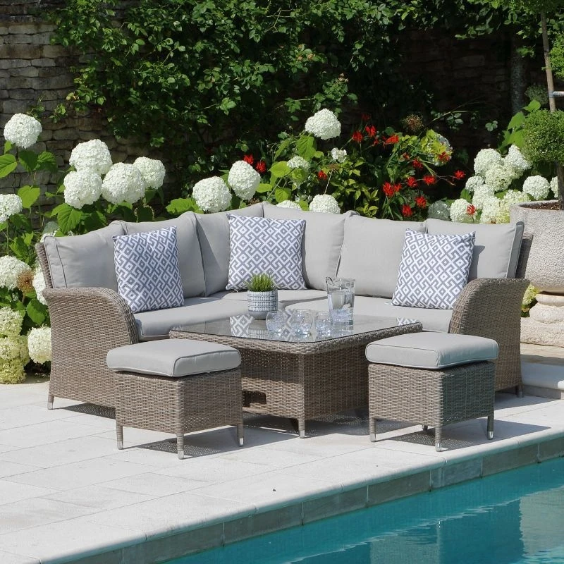 LG Outdoor Monaco Sand Compact Dining Modular With Adjustable Table - Image 2