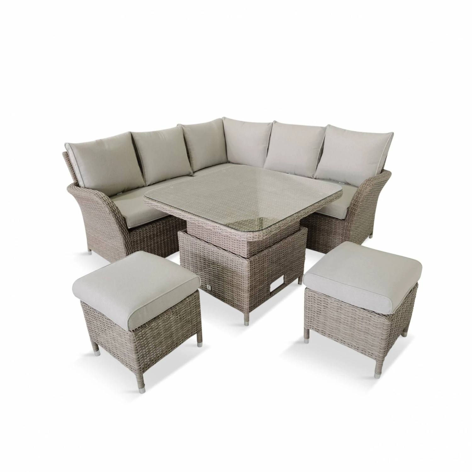 LG Outdoor Monaco Sand Compact Dining Modular With Adjustable Table - Image 3