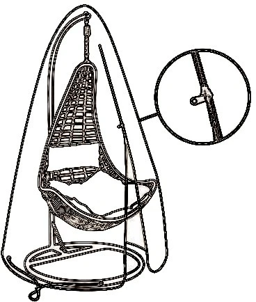 LG Outdoor DXCOV13 Egg Chair Deluxe Cover - Image 2