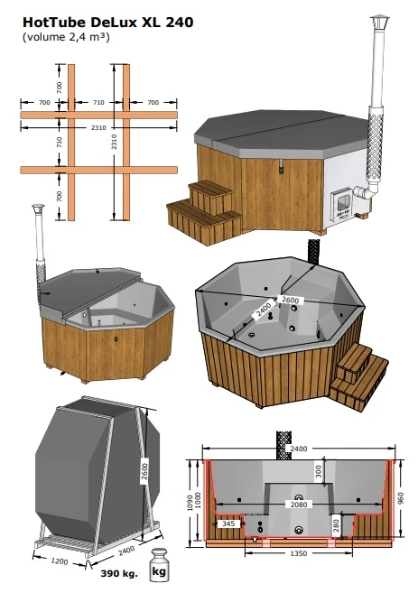 Gardenhouse24 Hot Tub Delux 240 - Image 2