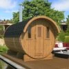 Gardenhouse24 Barrel Sauna 330 With Overhang
