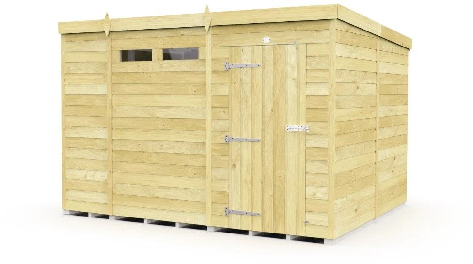 DIY Sheds Pent Security Shed - Single Door